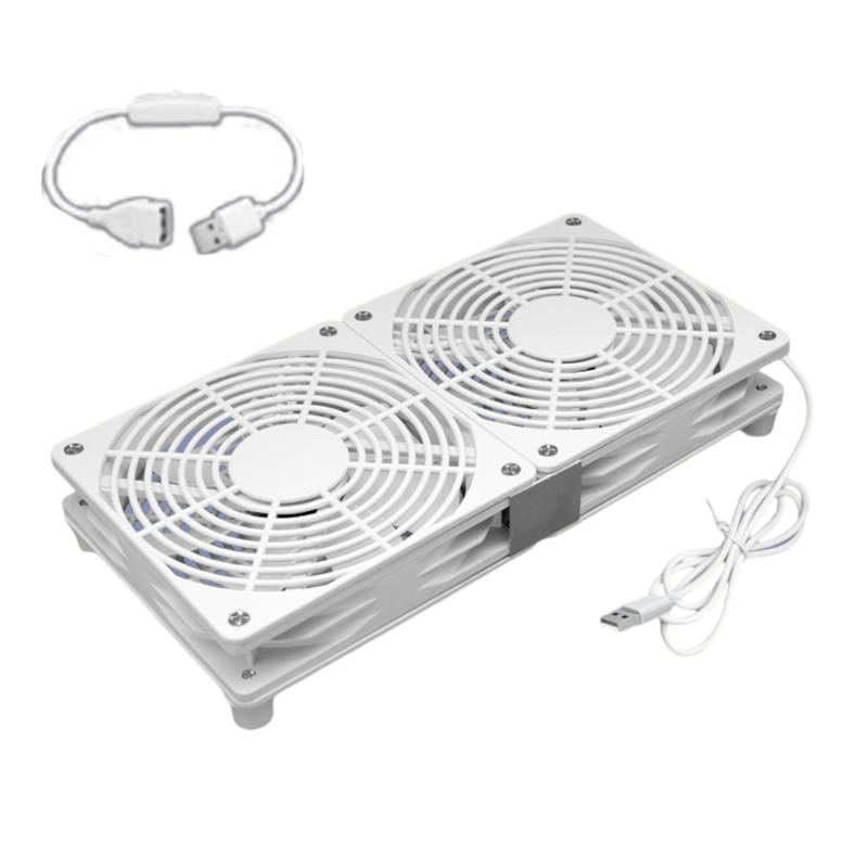 USB PC Router Lüfter Kühlventilator 1800 U/min Geschwindigkeit Tragbarer Kühlventilator Ersatz für Router Modem TV Box Elektronik