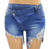 GMXIA Spring Summer High-waisted Sexy Furred Denim Shorts for Slimming Women