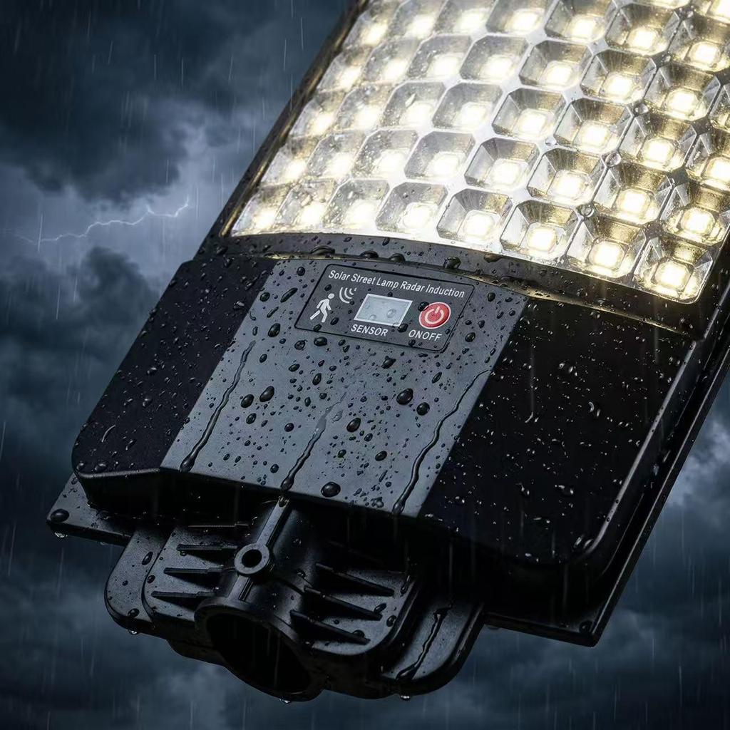 New Super Bright Solar Street & Courtyard Light with Remote and Radar Sensor, Waterproof Design