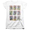 Womens/Ladies Retro Trading Card Ringspun Cotton Fitted T-Shirt