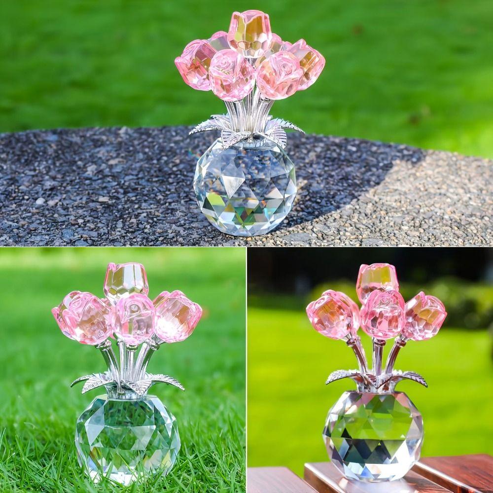Eternal Bloom Crystal Rose Bouquet Simulated Flowers Eternal Rose Decoration  Anniversary