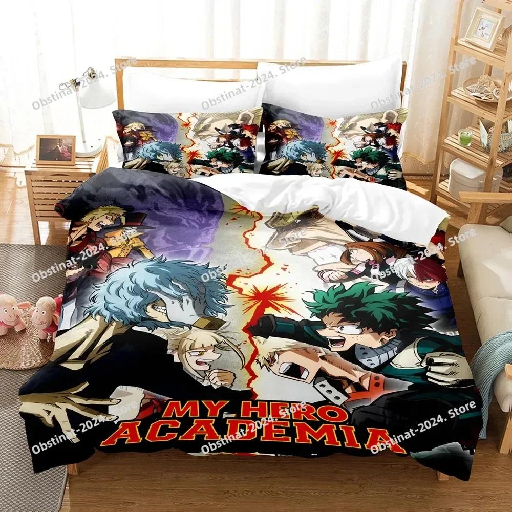 My Hero Academia Bettwäsche-Set Japan Anime Bequeme Bettbezüge Einzelbett Doppelbett Queen-Size Twin-Size Vollgröße Bettbezug Jugendzimmer