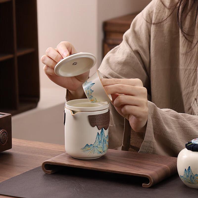 Ceramic Travel Tea Set Gift Box
