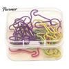 Mixed Style Binder Clips 20PCS Cute Shaped Paper Clips, Bone/Duck/Dog/Cat Shape, Decorative Document Organizers for Filing Metal Fasteners Office And