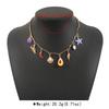 Bohemian Resin Sunflower Starfish Pendant Necklace for Women Fashion Crab Chili Star Beaded Clavicle Chain Ocean Jewelry Gift
