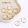 18K Gold Plated Round Earring Hoops Ear wire, Circle Earrings Blanks Findings, Thin Earring Hoop For DIY Earring Making Supplies