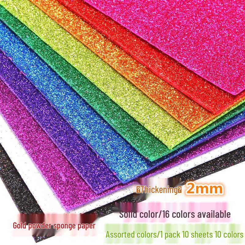 Glitter Self-Adhesive Foam Craft Paper for Kids