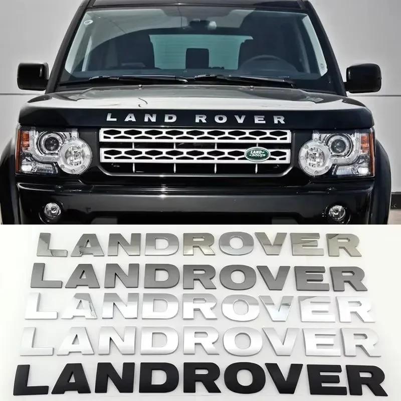 3D ABS Letters LAND ROVER Logo Rear Trunk Emblem Badge Sticker For Land Rover Range Rover Velar Sport Discovery 2 3 4 Defende SA1