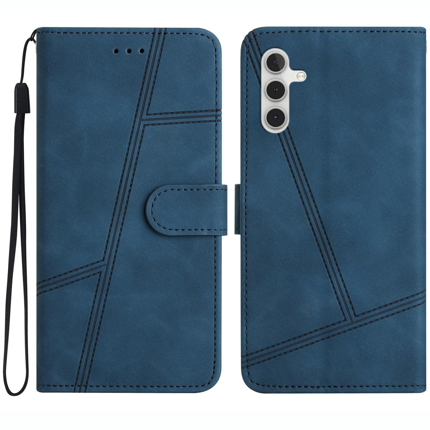 

Чехол-книжка из кожи ретро для Samsung Galaxy A36 5G с отпечатанными линиями C