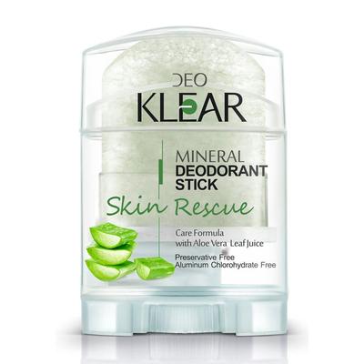 DEOKLEAR Mineral Deodorantstick 70 g. (Skin Rescue) - Care Formular med Aloe Vela Leaf Juice