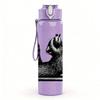 1PC Striped Fluffy Raccoon 750ml Color Plastic Sports Water Bottle Leakproof Flip Straw Lid Suitable for Sports Office Home Use