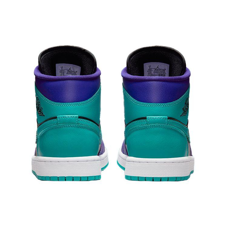 Air Jordan 1 Mid Black Grape Women Sneakers Purple Dark-Concord White BQ6472-502