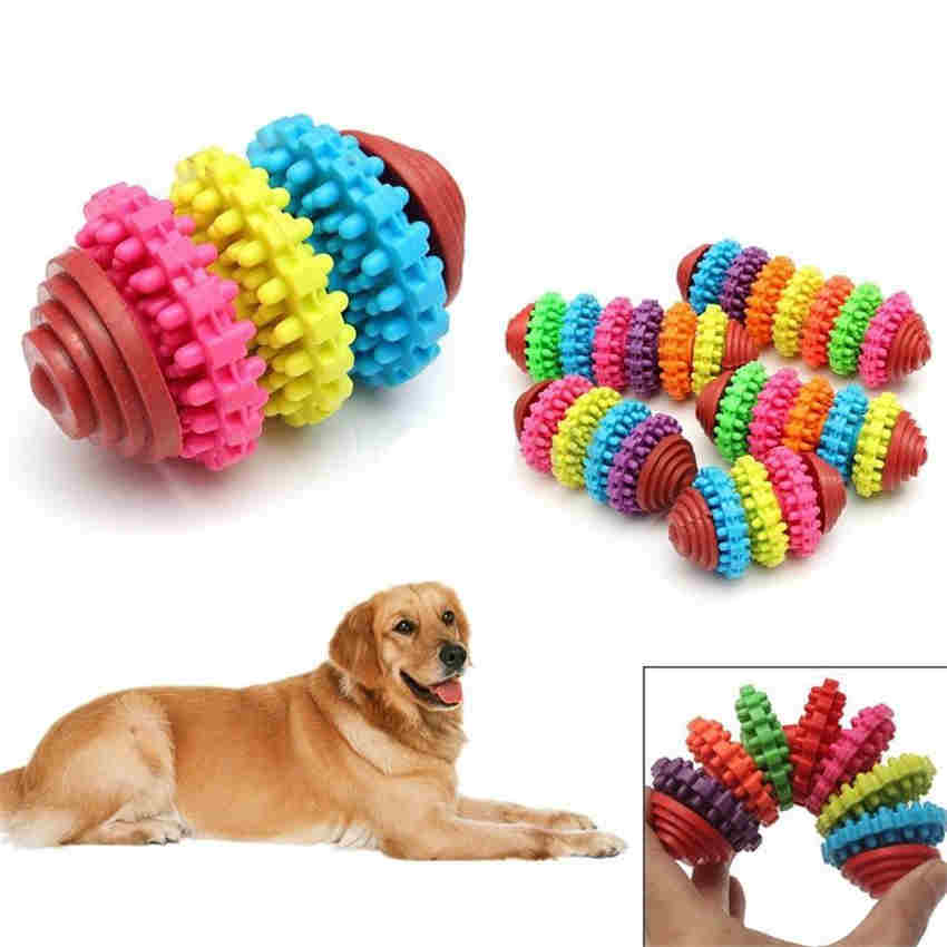 5 Styles Gear Shape Pet Toys Colorful Pet Chew Toy Puppy Dog Dental Teething Cleaning Chew Toys