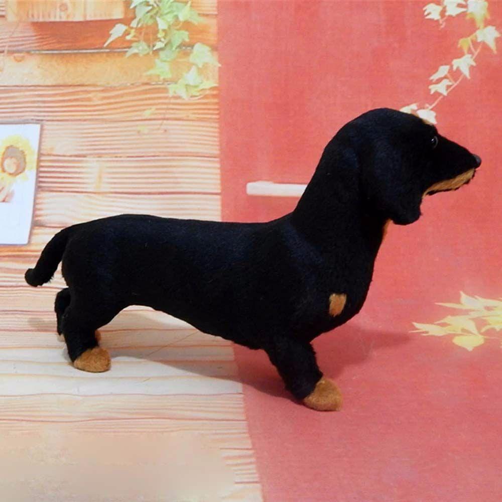 3D Kids Realistic Handcrafted Puppy Lifelike Dog Model Animals Pet Dachshund Simulation Toy