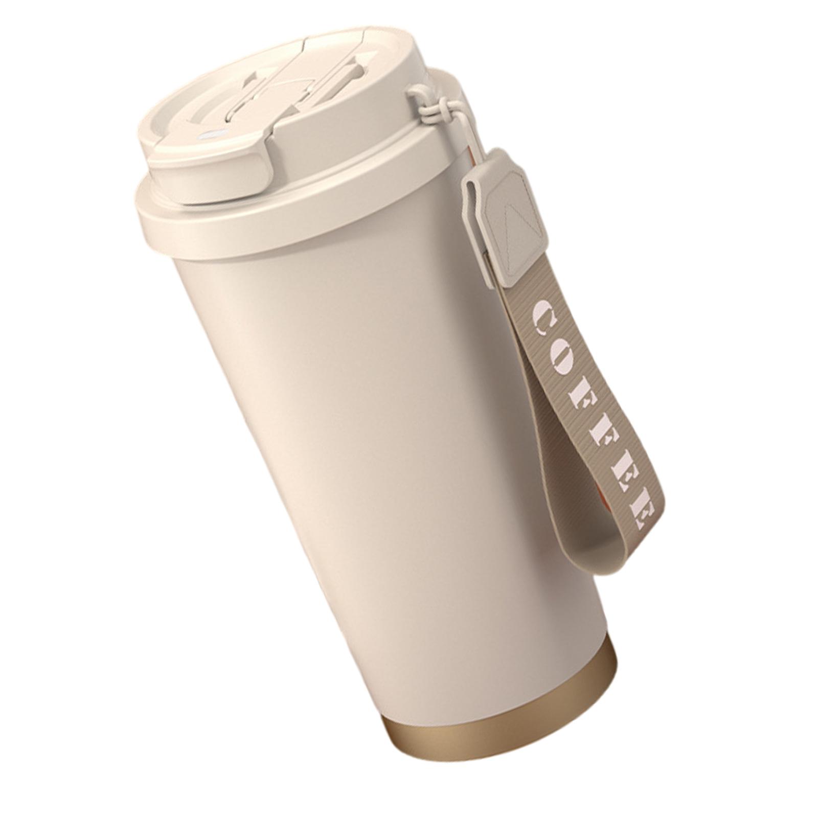 

316 Нержавеющая сталь Изолированная кофейная кружка с крышкой Бутылка-термос Стакан для воды Подходит для любителей путешествий на открытом воздухе белый