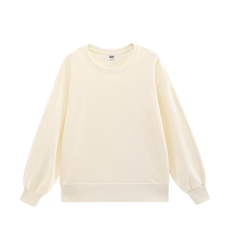 360G Terry Loop Drop-Shoulder Sweatshirt Women's Fall Winter Casual Loose-Fit 3D Silhouette Couple's Top Fashion Basic Women's Sweatshirt