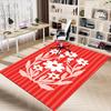 1pc Floral Pattern Area Rug Soft Flannel Floor Mat for Living Room, Bedroom and Carpet, Sofa Coffee Table Floor Mat, Decorative Rug q15