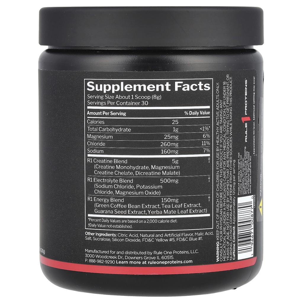 Rule One Proteins, Charged Creatine, Sour Candy, 8.47 oz (240 g)