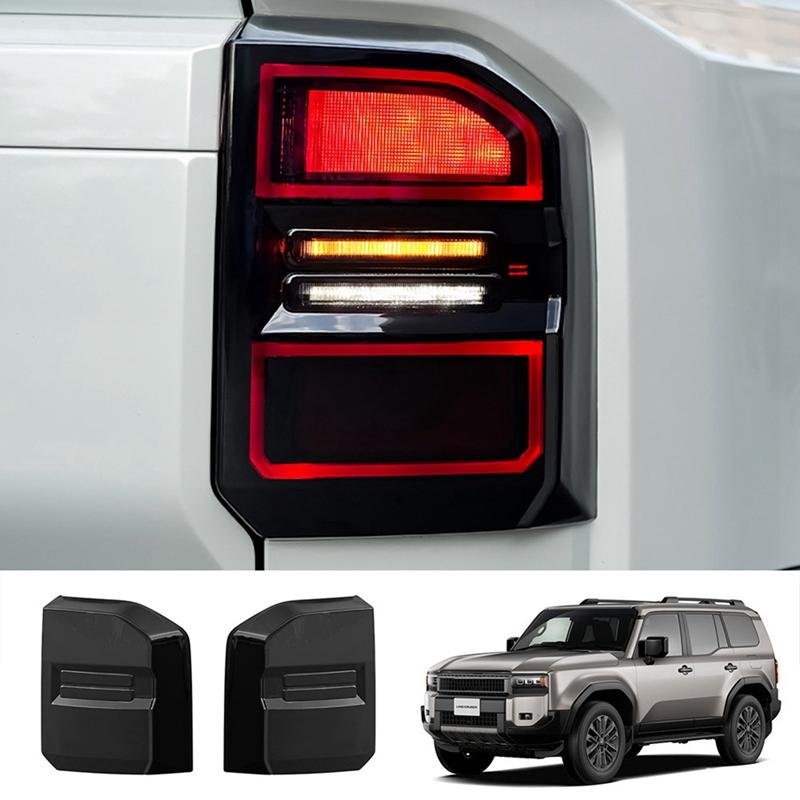 Auto-Heckleuchtenrahmen Rückleuchtenabdeckung für Toyota Prado LC250 2024 Bremslicht Dekorative Abdeckung