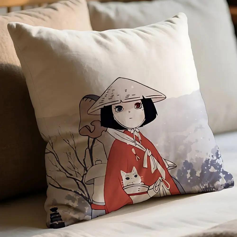 The Heike Story Anime Pillow Case Throw Pillow Cover Nordic Vintage Style Cushion Covers Home Living Room Sofa Couch Seat