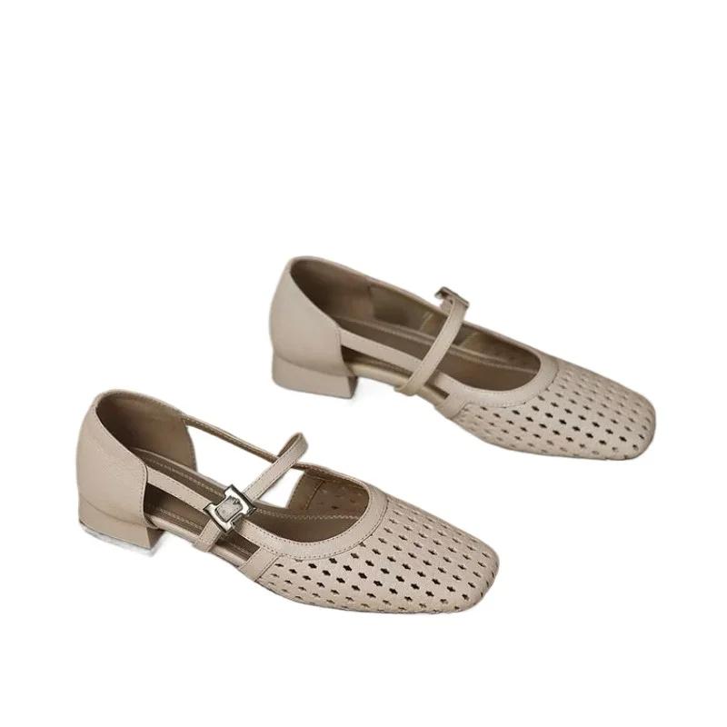 Fashion 2025 Hot Sale Shoes Female Shallow Women's High Heels Fashion Buckle Strap Dress New Square Toe Best Seller Heels Women Zapatos