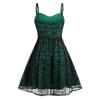 Women's Plus Size Halloween Lace Mesh Patchwork Sleeveless Camisole  Dress