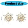 Sophisticated Women Silver Needle Floral Earrings Rhinestones Flower Ear Accessories Elegant Jewelry for Everyday Wear