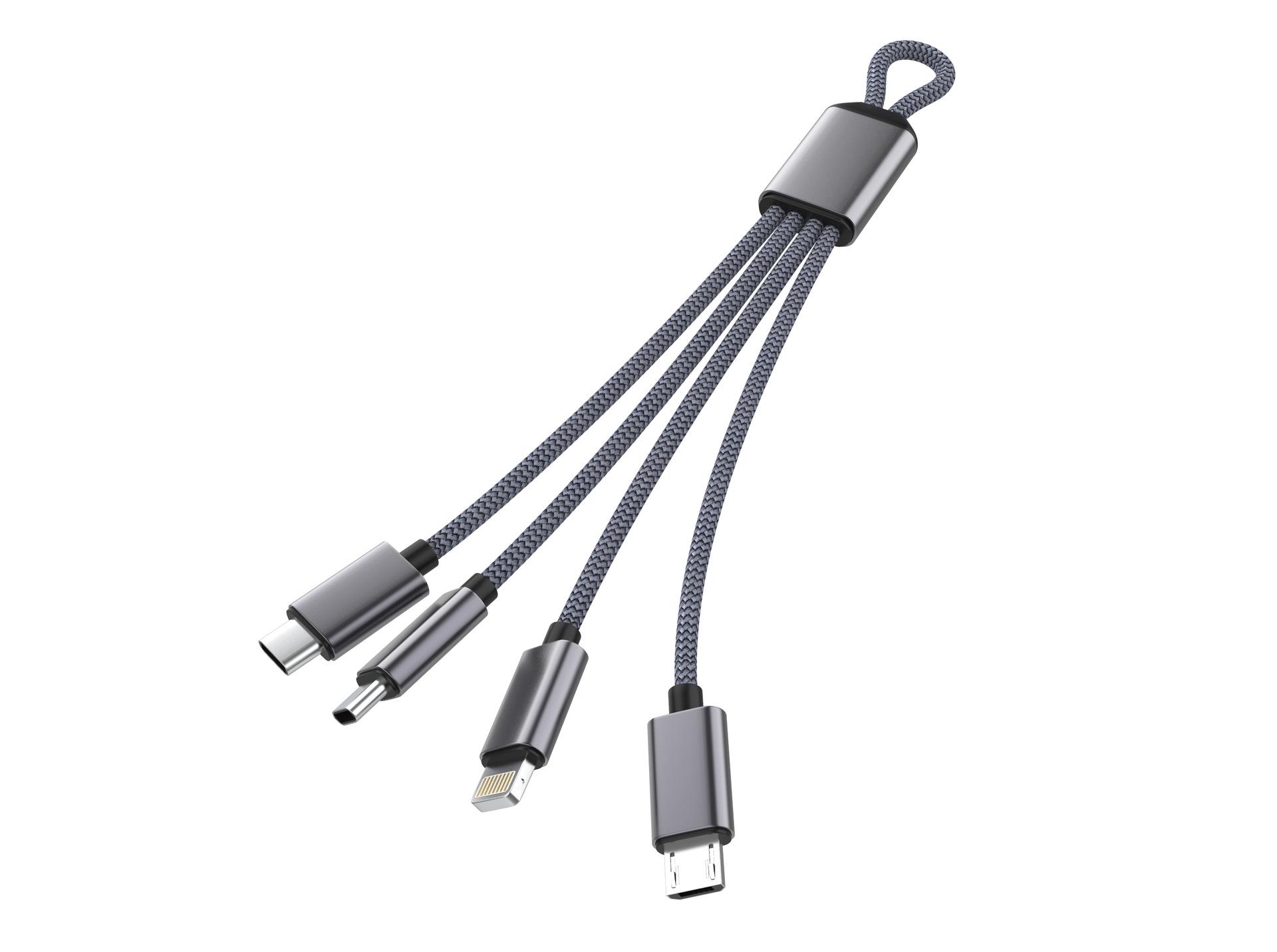 PD60W 5-in-1 Braided Multi-Port Fast Charging Cable for Phones and Tablets