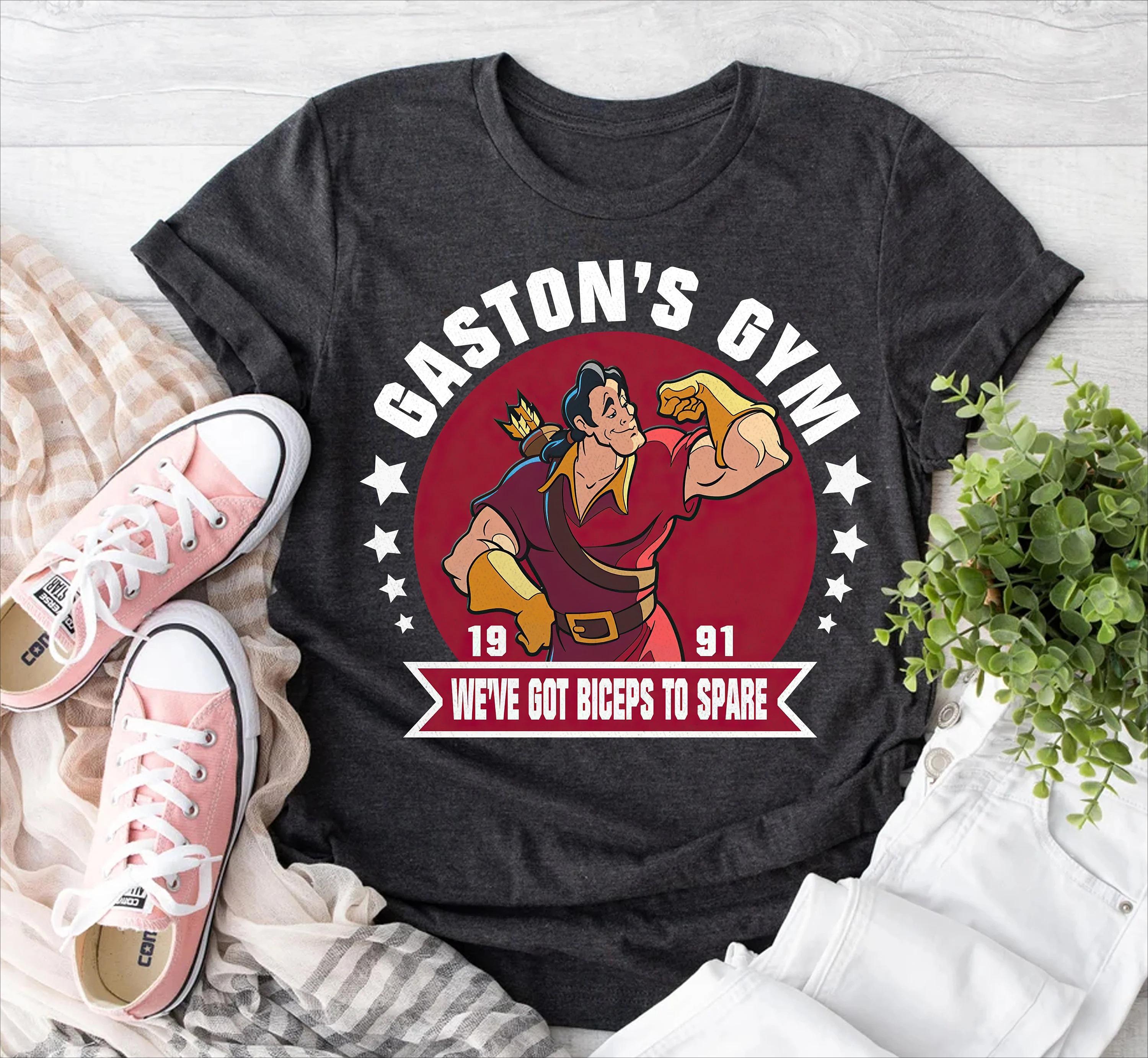 Beauty and The Beast Gastons Gym Weve Got Biceps To Spare Shirt WDW land Trip Gift Matching Family Shirts S