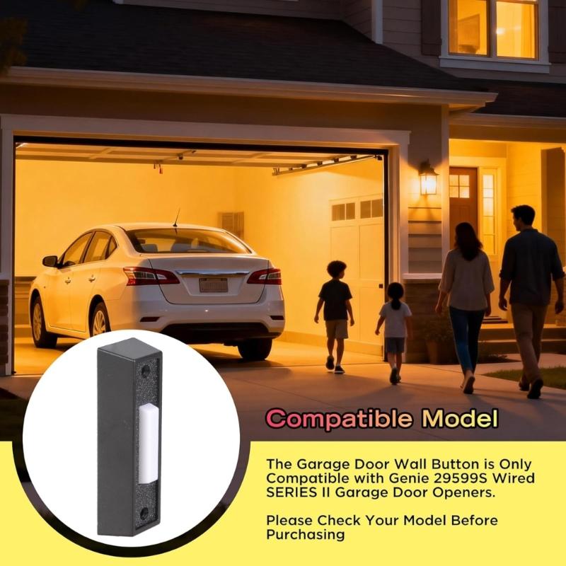 Apriporta da Garage a Parete con Pulsante Luce Apriporta Universale per Collegamento e Funzionamento Semplici