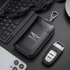 Carbon Fiber Leather Wallet Car Key Bag Remote Protection Case For Bentley Continental GT MULLINER Bentayga Flying Hurtling Spur CL2