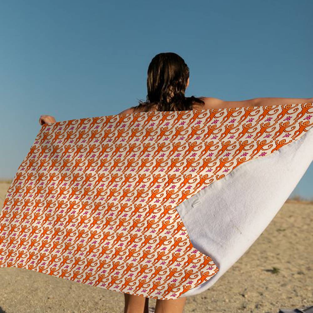 R-Roller R-Rabbit Monkey Microfiber Beach Towel Absorbent Quick Dry Soft Yoga Swimming Resort Mountain Climbing Towel