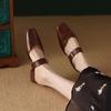 Fashion 2025 Square Head Half Slippers for Women Summer Outdoor Beach Elegant Fashion One Strap Designed Temperament Comfortable Sandals
