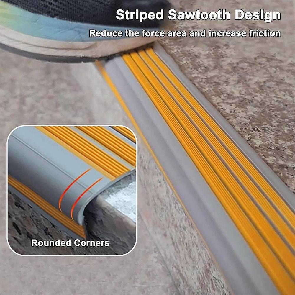 PVC Stair Treads Reflective Stair Edge Protector Staircases Anti Slip Strips  Indoor Outdoor