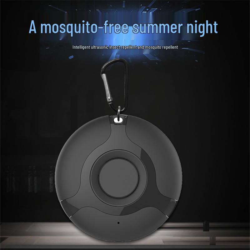 Portable USB-Charged Ultrasonic Mosquito Repellent Buckle for Outdoor Use