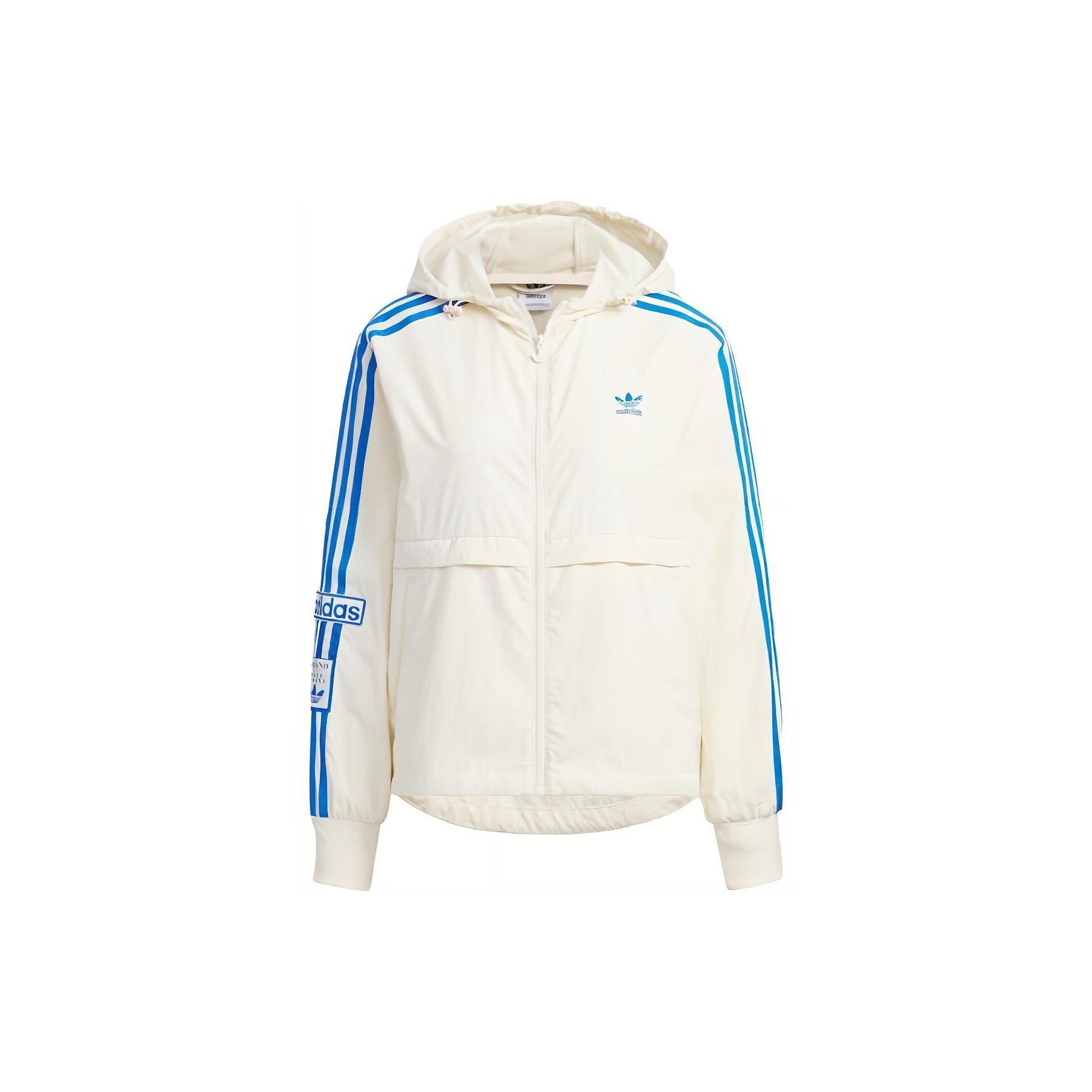 (WMNS) adidas Always Original Windbreaker Asia Sizing  White Blue  Women s IL6499 M