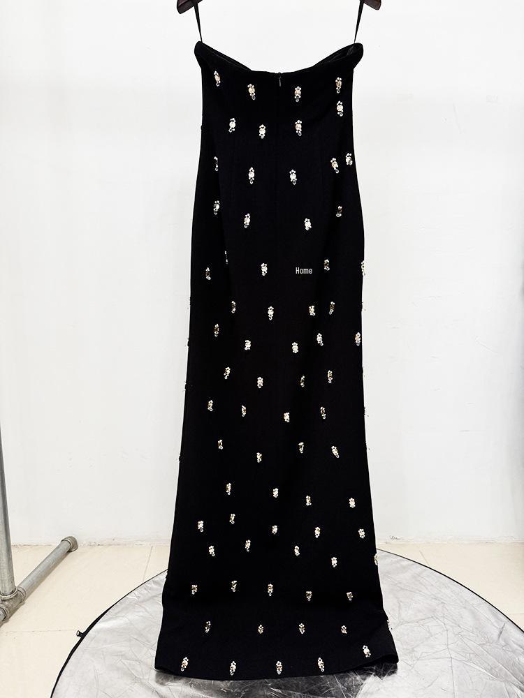 European & American Luxury Beaded Strapless Long Dress with Short Jacket, 2026 Early Spring Collection