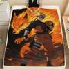 1Pc Naruto Print Flannel Blanket, High quality Comfortable for All Seasons, Home Decor, Warmth and Comfort, Perfect for Christmas Gifts