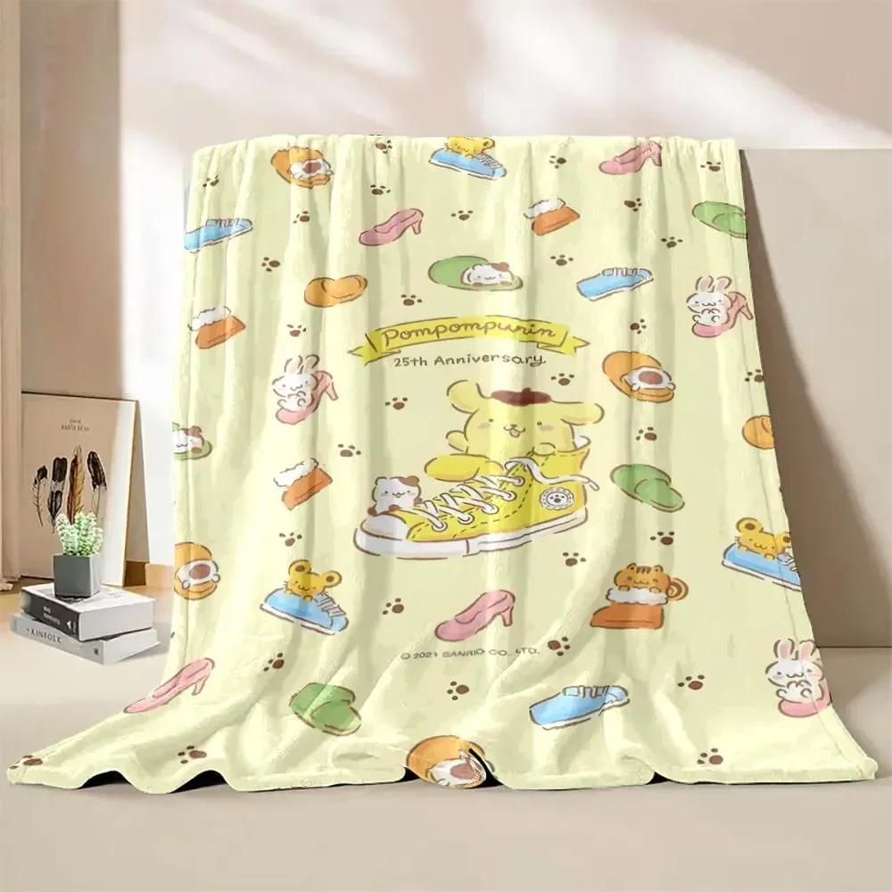 Japanische Pompom Purin Cartoon Decke Kinderzimmer Weich Flauschig Weich Bett Plüsch Überwürfe Baby Mädchen Jungen Plüschdecke Steppdecke Geschenk