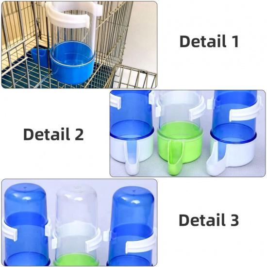 6pcs Automatic Drinking Fountain No Parrot Feeder Cockatoo Water Dispenser Automatic Parrot Water Feeders Bird Automatic Water Feeder Raised Dog Long