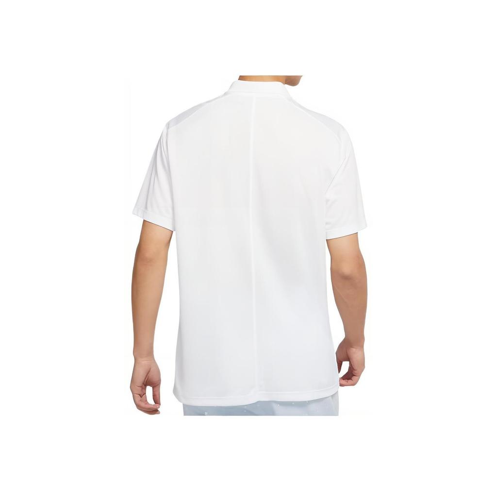 Nike Dri-Fit Victory Solid Logo Print Quick-Dry Breathable Short Sleeve Polo Men Tops White DH0823-100