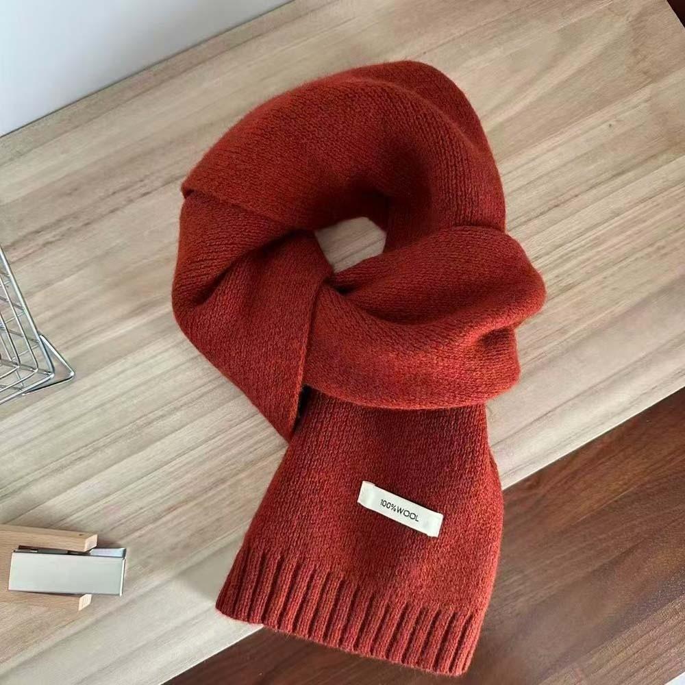Soft Long Thickened Neckscarf Cold-proof Winter Warmer Scarf Large Knitting Wool Scarf  Autumn