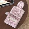 Pink Leopard Print Plush Bag: Cute Portable Earphone Case & Coin Purse for Autumn/Winter