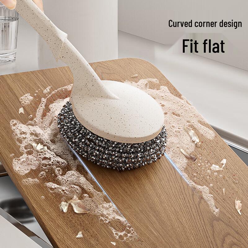 

Long Handle Stainless Steel Pot Scrubber