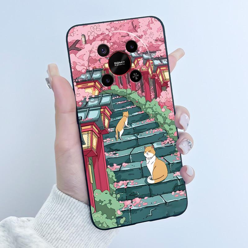 Cute Cartoon Case For ZTE Blade V70 MAX / ZTE Nubia V70 Max Printing Shell Protective Cover Soft Silicone Black Casing