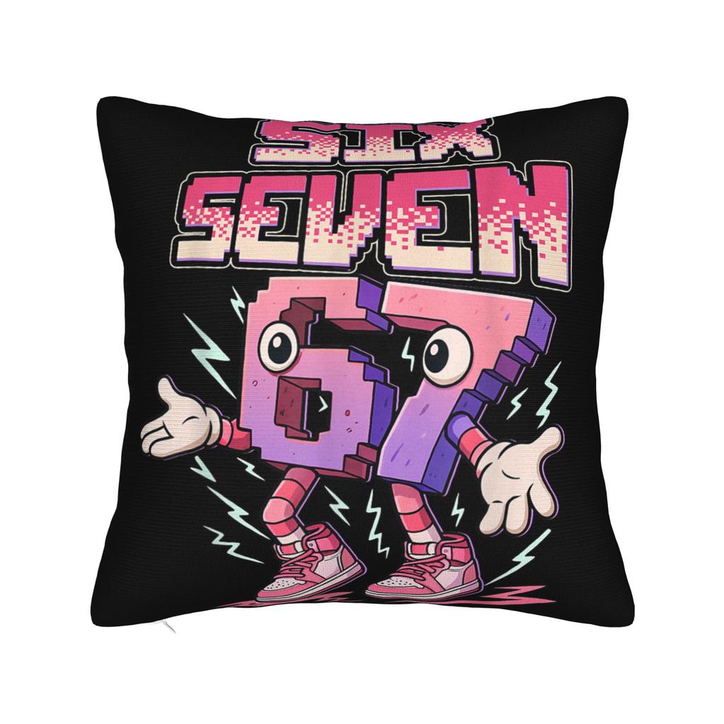 Pillow Cover 67 Six Seven 6-7 Funny Italian Brainrot Gaming Meme Fashion Pillow Case For Wedding Party Home Decor Pillowcases