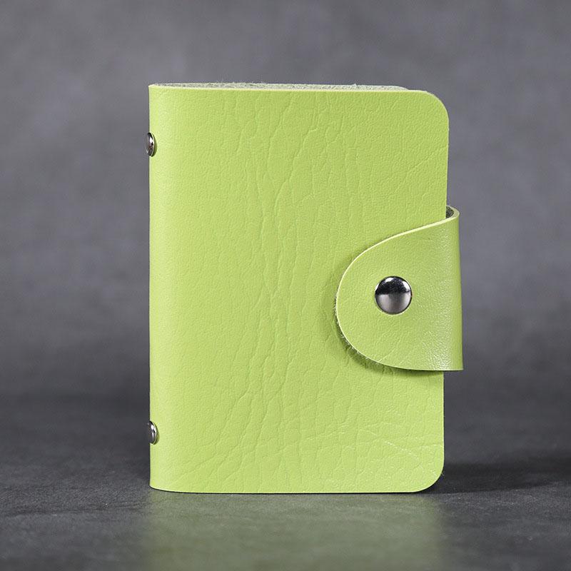 Hasp Leather 24 Slots Bits Business Card Bag Card Case Men Women ID Holders Bank Credit Card Organizer Bags Passport Card Wallet