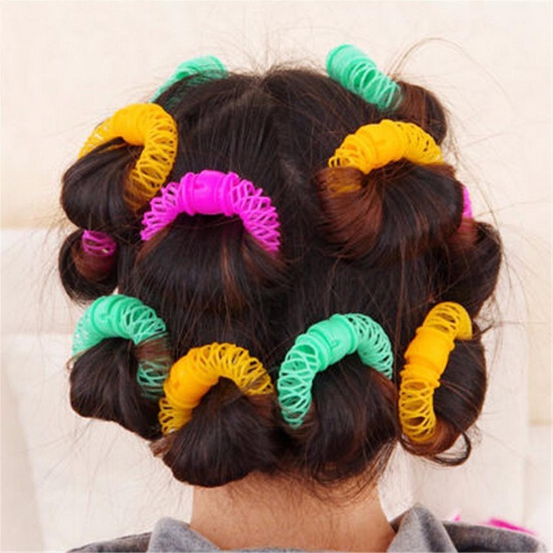 

8Pcs многоцветной укладки ролика волос кудри инструмент