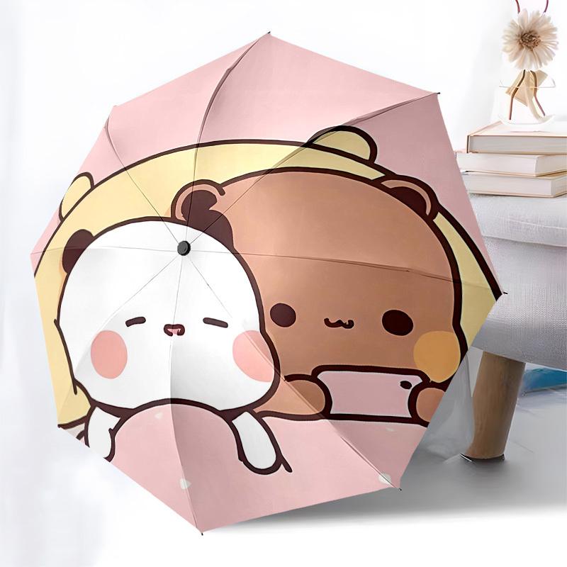 Panda, Selfie Automatic Opening and Closing, 8 Rib Structure Portable Umbrella, Suitable for Men and Women In All Seasons Perfect Gift for