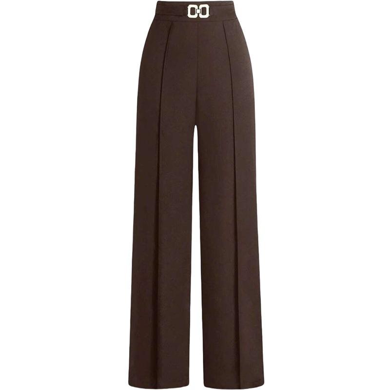 Women High Waist Loose Wide Leg Casual Commute Business Dress Pants